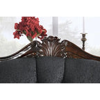 Traditionele Dhumketu-tweezitsbank van zwarte stof, halfstevig, van Gracewood Hollow