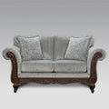 Roundhill Furniture Hernen Carved Wood Frame Loveseat