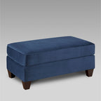 Roundhill Furniture Camero 4-teiliges Sofaset aus Stoff mit Kissenlehne in Marineblau