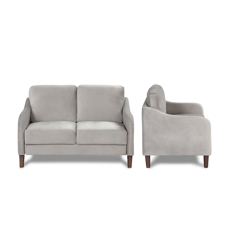 Divanetto moderno imbottito in velluto da 52 pollici DH BASIC con cuscini