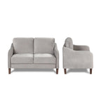 Divanetto moderno imbottito in velluto da 52 pollici DH BASIC con cuscini