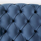Conjunto de sofá de 2 piezas Adeben de Furniture of America, de transición, tela azul, ribete de tachuelas y capitoné