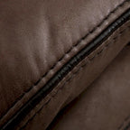 Verne Brown Manual Microsuede Glider Reclining Loveseat with Center Storage Console