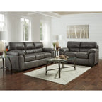 Roundhill Furniture Tirana modern, szövetborítású, párnázott karfás, 4 részes kanapészett Sequoia Ash színben