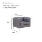 Nowoczesny zestaw sof do salonu Morden Fort, 3-częściowy zestaw: sofa, dwuosobowa sofa i fotel