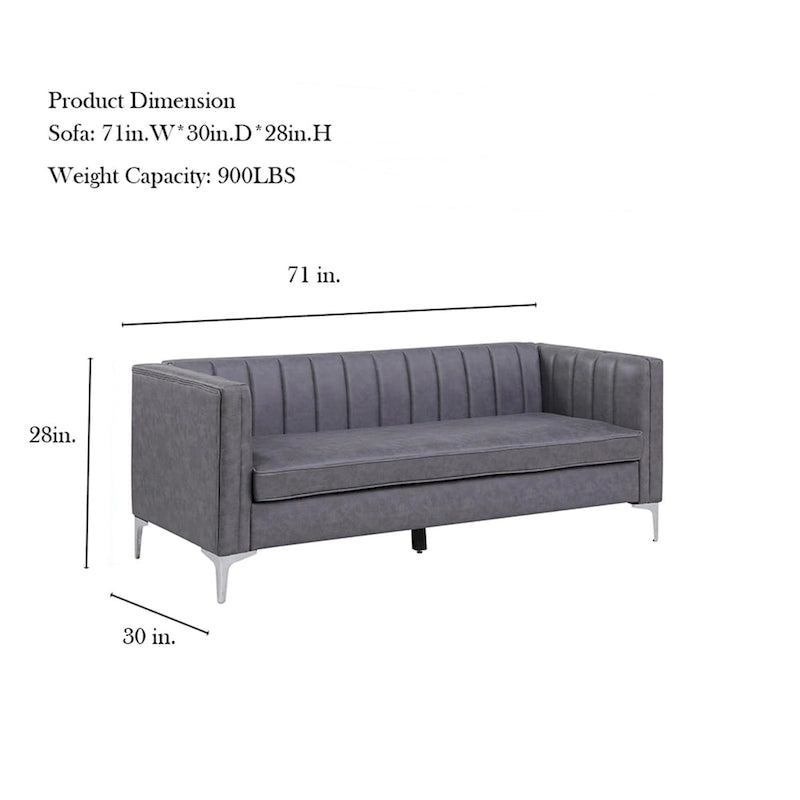Nowoczesny zestaw sof do salonu Morden Fort, 3-częściowy zestaw: sofa, dwuosobowa sofa i fotel