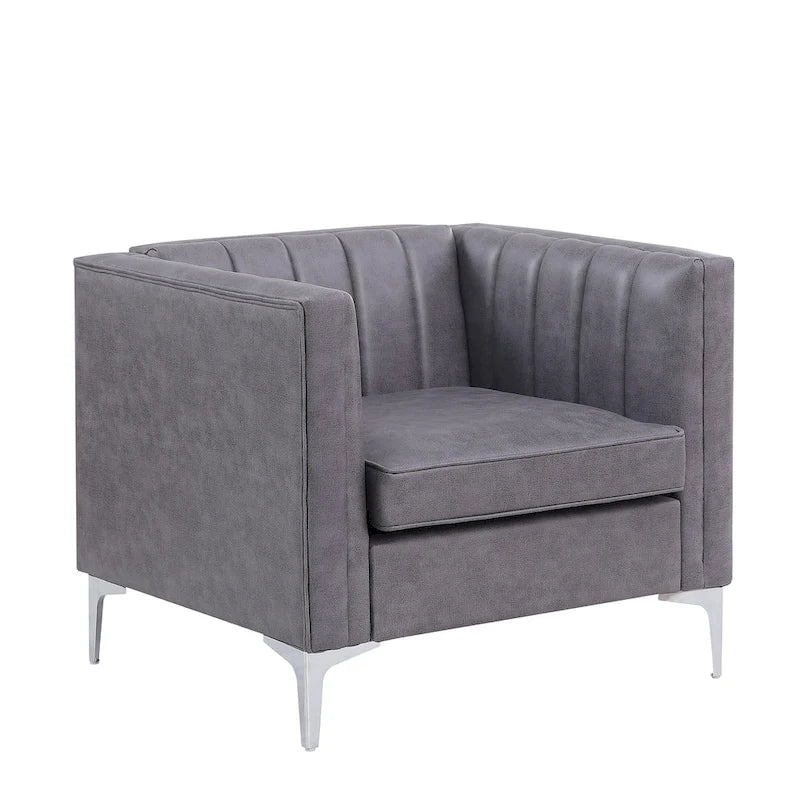 Nowoczesny zestaw sof do salonu Morden Fort, 3-częściowy zestaw: sofa, dwuosobowa sofa i fotel
