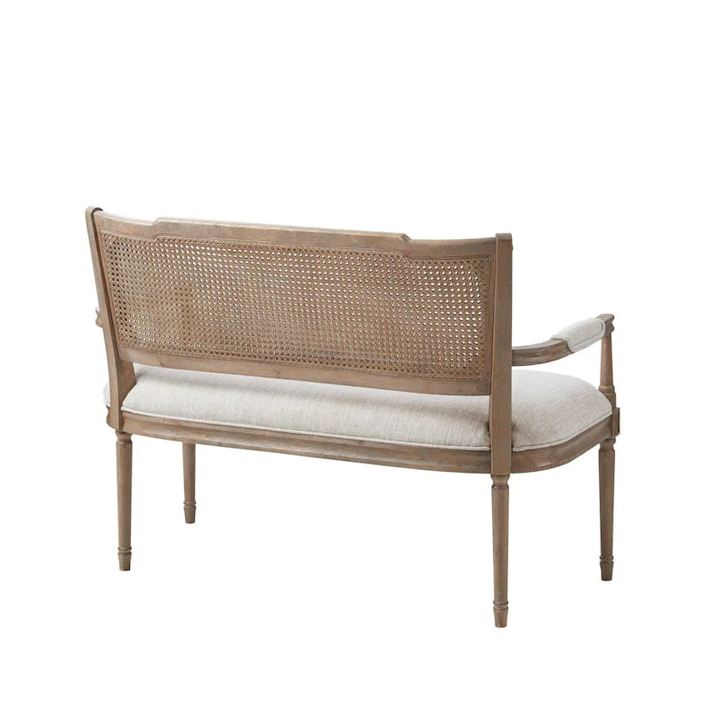 Panca Willshire beige in legno naturale recuperato Madison Park