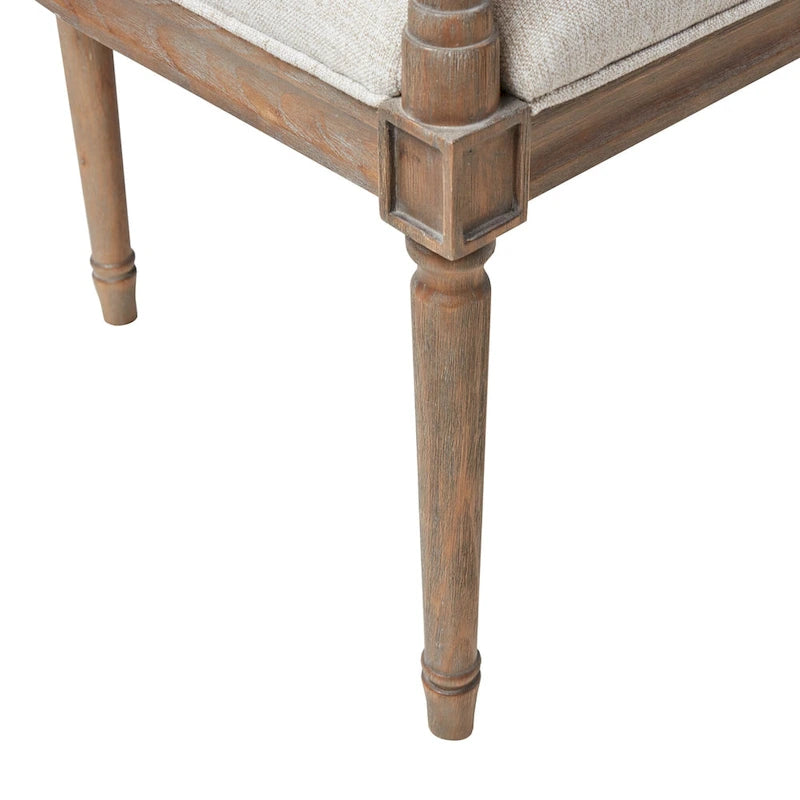 Panca Willshire beige in legno naturale recuperato Madison Park