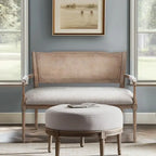 Panca Willshire beige in legno naturale recuperato Madison Park