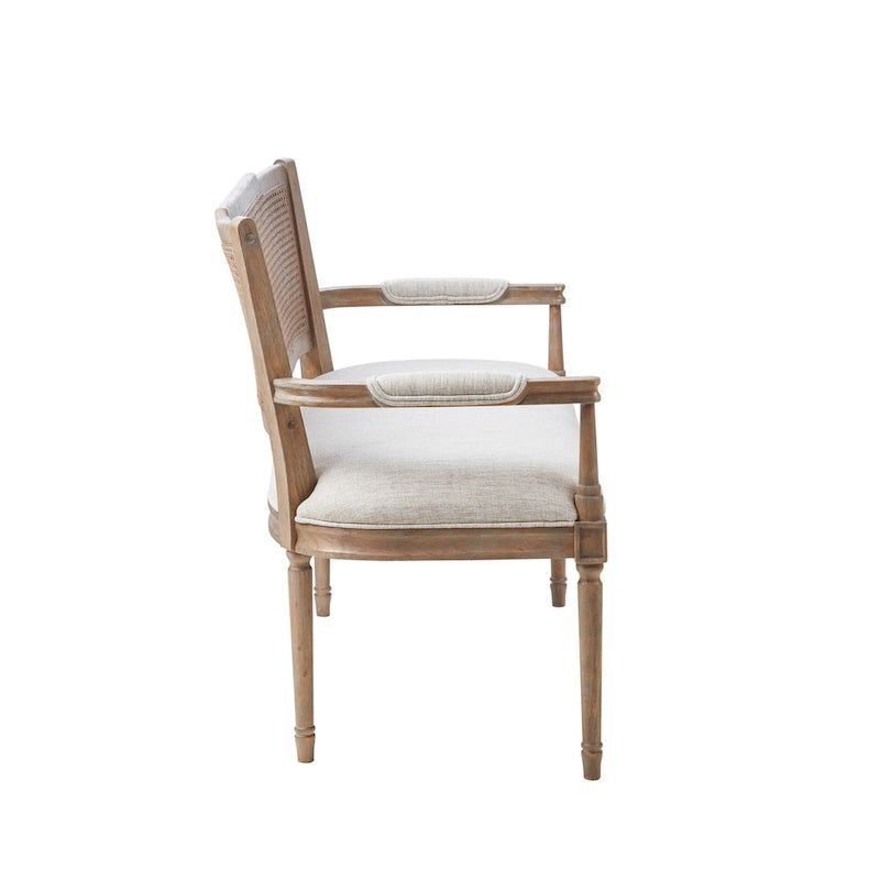 Panca Willshire beige in legno naturale recuperato Madison Park