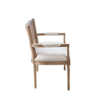Panca Willshire beige in legno naturale recuperato Madison Park
