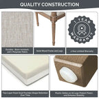 Panca Willshire beige in legno naturale recuperato Madison Park