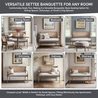 Panca Willshire beige in legno naturale recuperato Madison Park