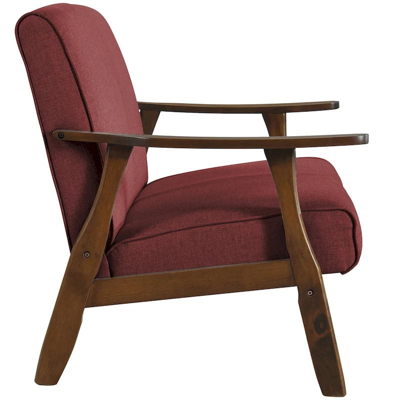 CraftPorch wengefa, századközép-modern stílusú lenvászon kétszemélyes kanapé