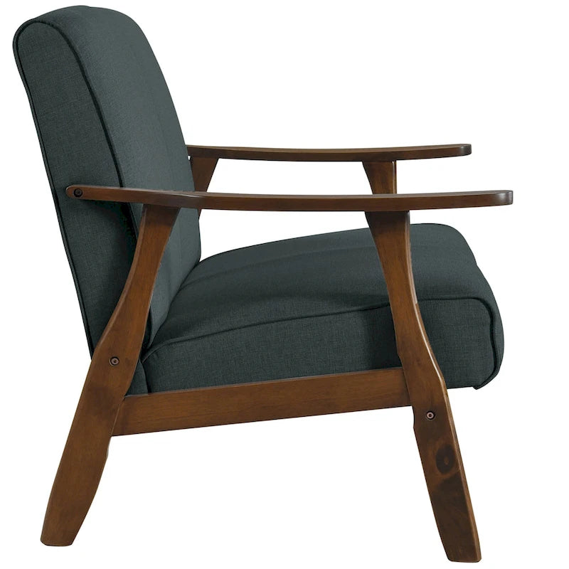 CraftPorch wengefa, századközép-modern stílusú lenvászon kétszemélyes kanapé