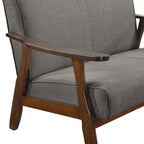 CraftPorch wengefa, századközép-modern stílusú lenvászon kétszemélyes kanapé