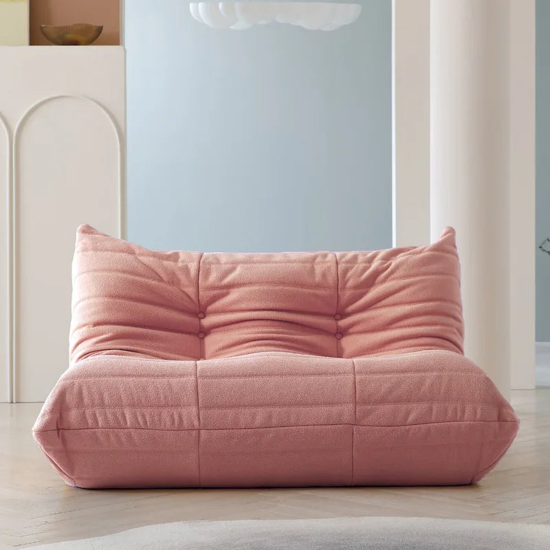 Comfortabele luie vloersofa, zitzakstoelen van teddyfluweel voor woonkamer, slaapkamer, kantoor of salon