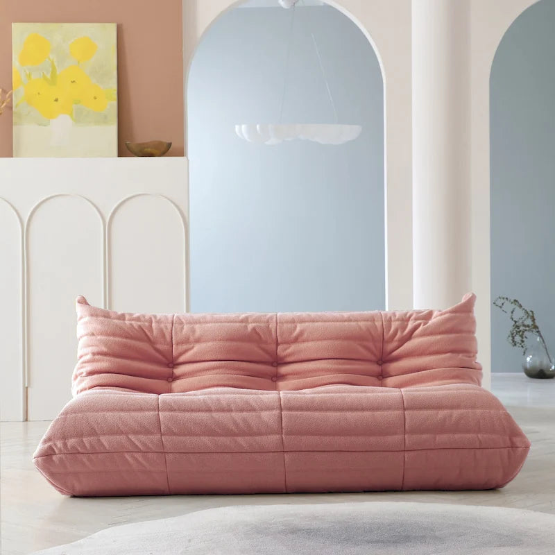 Comfortabele luie vloersofa, zitzakstoelen van teddyfluweel voor woonkamer, slaapkamer, kantoor of salon