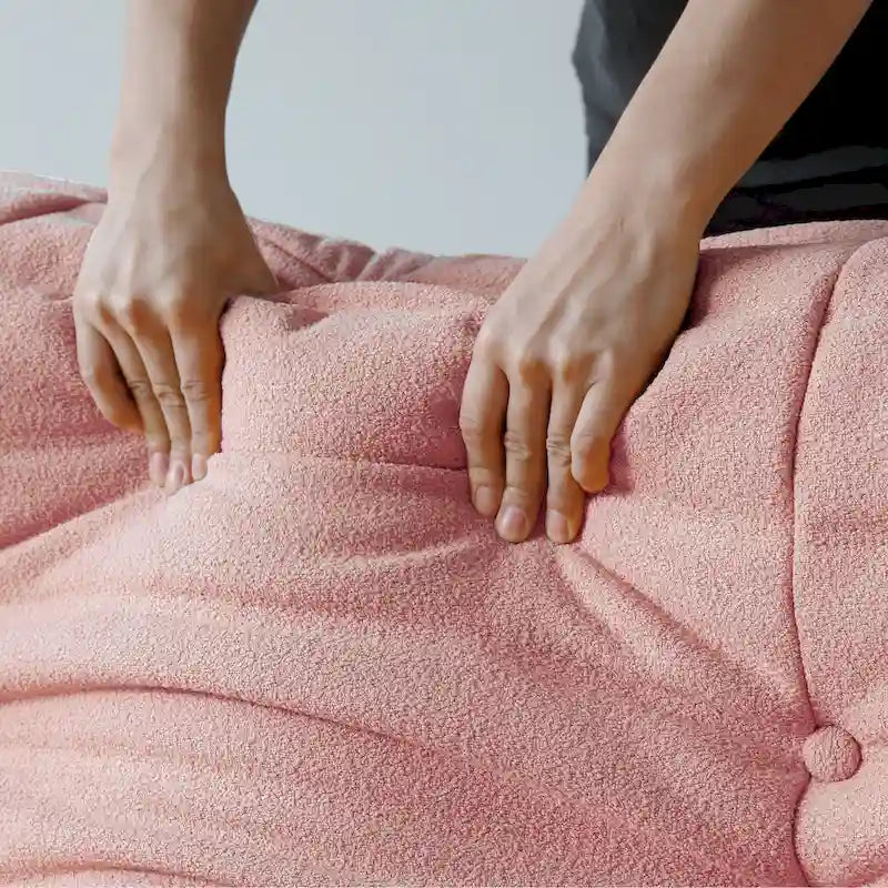 Comfortabele luie vloersofa, zitzakstoelen van teddyfluweel voor woonkamer, slaapkamer, kantoor of salon