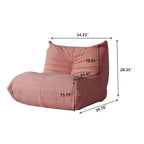 Comfortabele luie vloersofa, zitzakstoelen van teddyfluweel voor woonkamer, slaapkamer, kantoor of salon