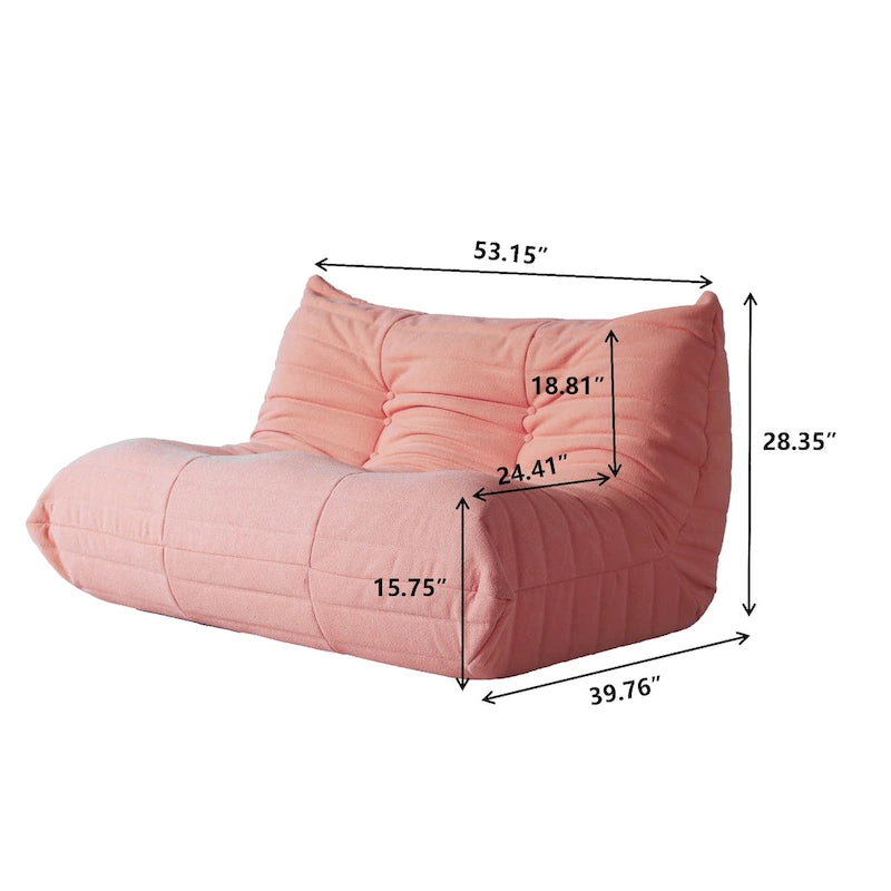 Comfortabele luie vloersofa, zitzakstoelen van teddyfluweel voor woonkamer, slaapkamer, kantoor of salon
