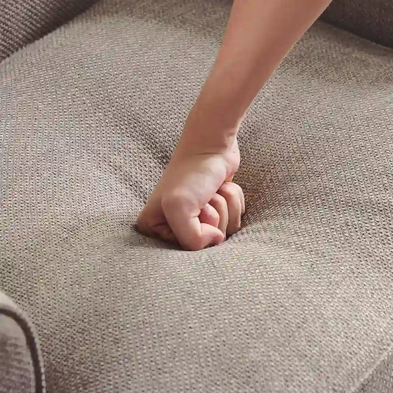 Zestaw fotela i dwuosobowej sofy z tkaniny HUIMO