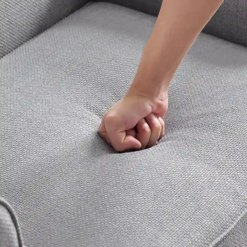 Zestaw fotela i dwuosobowej sofy z tkaniny HUIMO