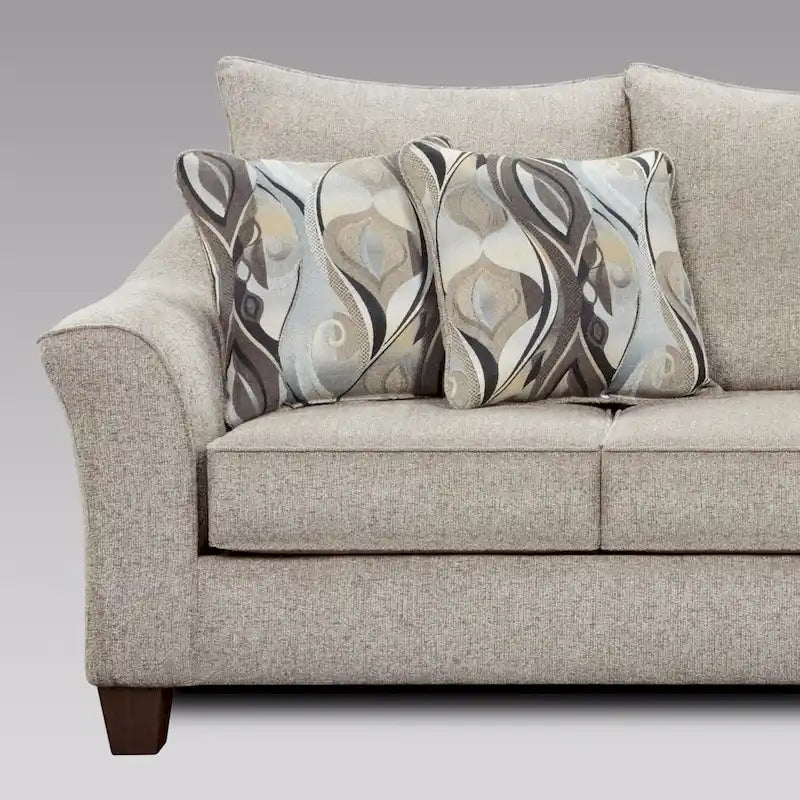 Roundhill Furniture Camero szövet, párnázott háttámlájú kanapé- és kétszemélyeskanapé-garnitúra
