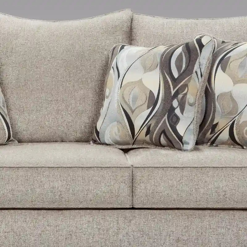 Roundhill Furniture Camero szövet, párnázott háttámlájú kanapé- és kétszemélyeskanapé-garnitúra