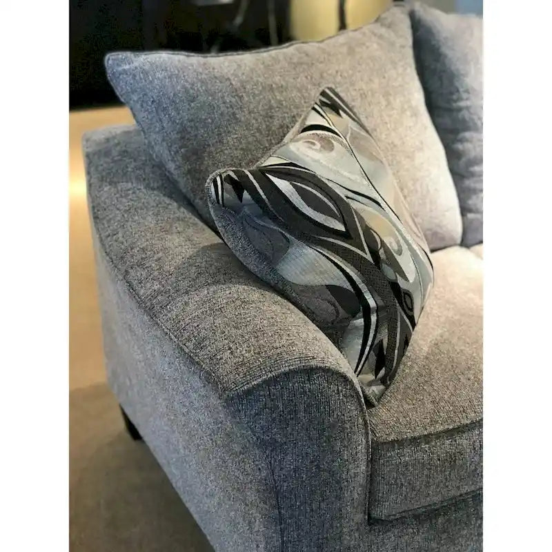 Roundhill Furniture Camero szövet, párnázott háttámlájú kanapé- és kétszemélyeskanapé-garnitúra