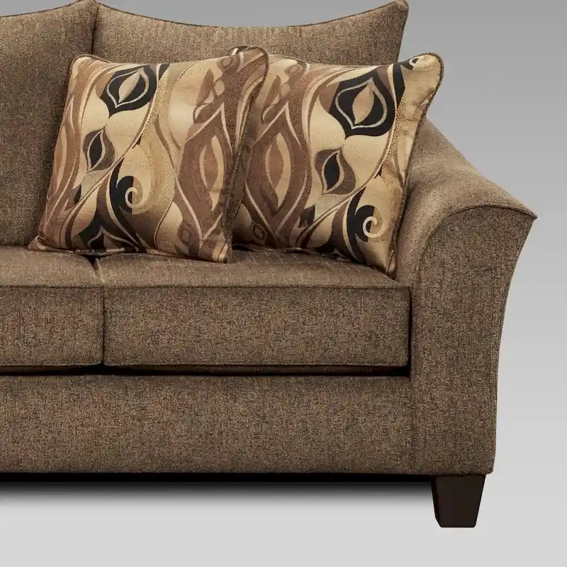 Roundhill Furniture Camero szövet, párnázott háttámlájú kanapé- és kétszemélyeskanapé-garnitúra