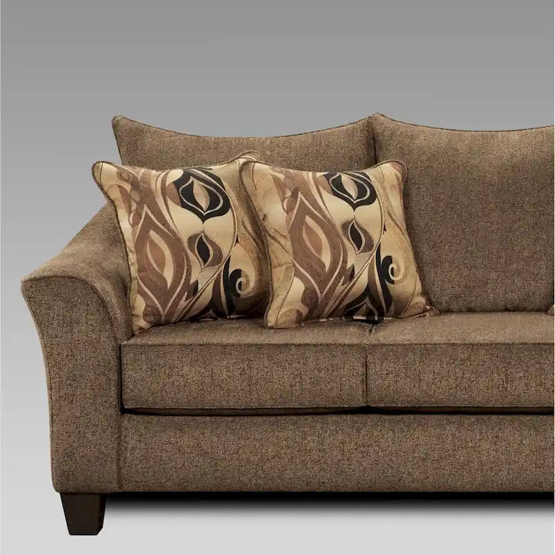 Roundhill Furniture Camero szövet, párnázott háttámlájú kanapé- és kétszemélyeskanapé-garnitúra