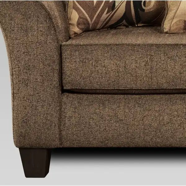 Roundhill Furniture Camero szövet, párnázott háttámlájú kanapé- és kétszemélyeskanapé-garnitúra