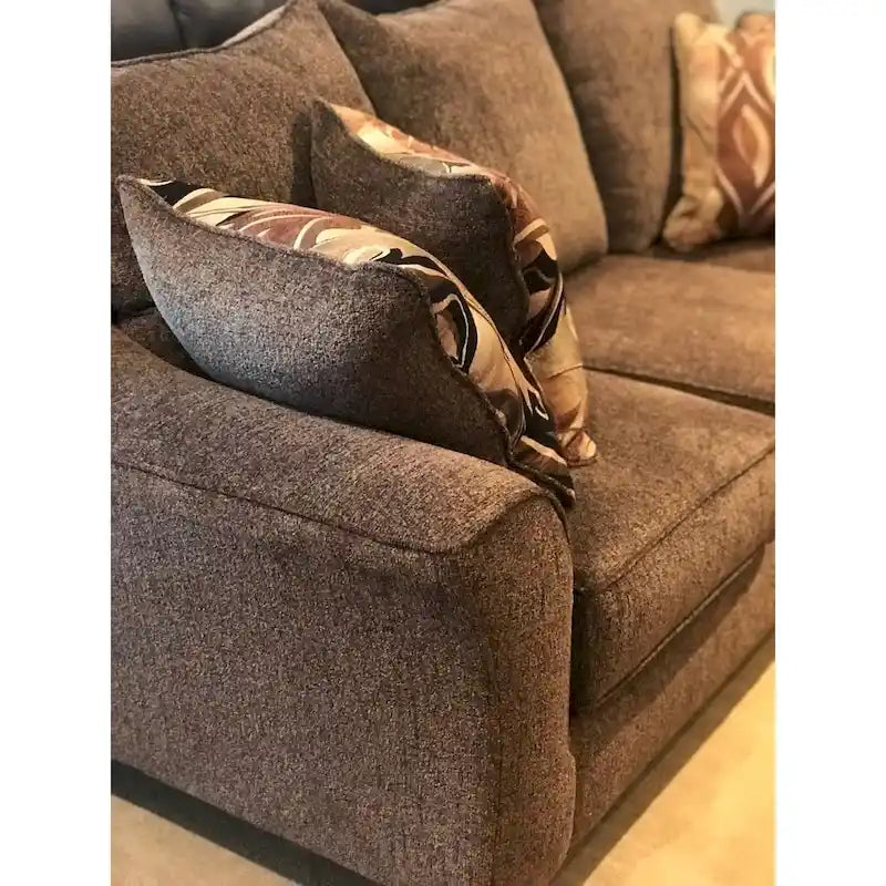 Roundhill Furniture Camero szövet, párnázott háttámlájú kanapé- és kétszemélyeskanapé-garnitúra