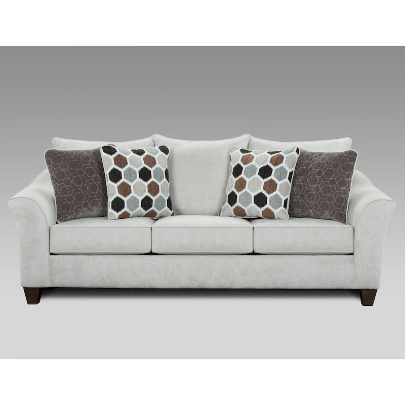 Roundhill Furniture Camero szövet, párnázott háttámlájú kanapé- és kétszemélyeskanapé-garnitúra