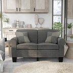 Nele moderner gepolsterter Zweisitzer aus Leinenstoff von Furniture of America