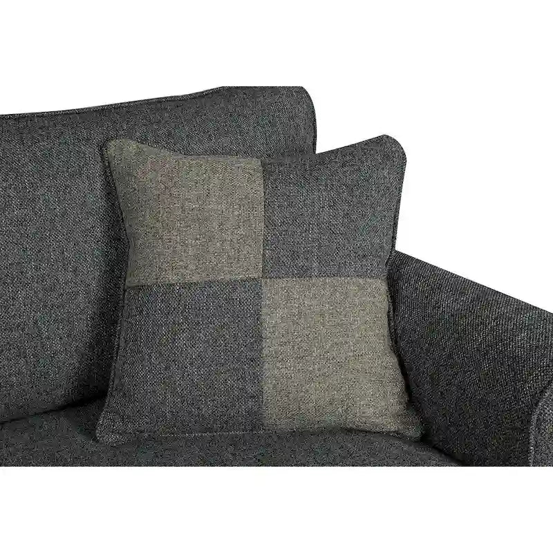 Nele moderner gepolsterter Zweisitzer aus Leinenstoff von Furniture of America