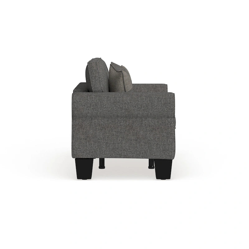 Nele moderner gepolsterter Zweisitzer aus Leinenstoff von Furniture of America