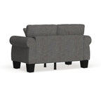 Nele moderner gepolsterter Zweisitzer aus Leinenstoff von Furniture of America