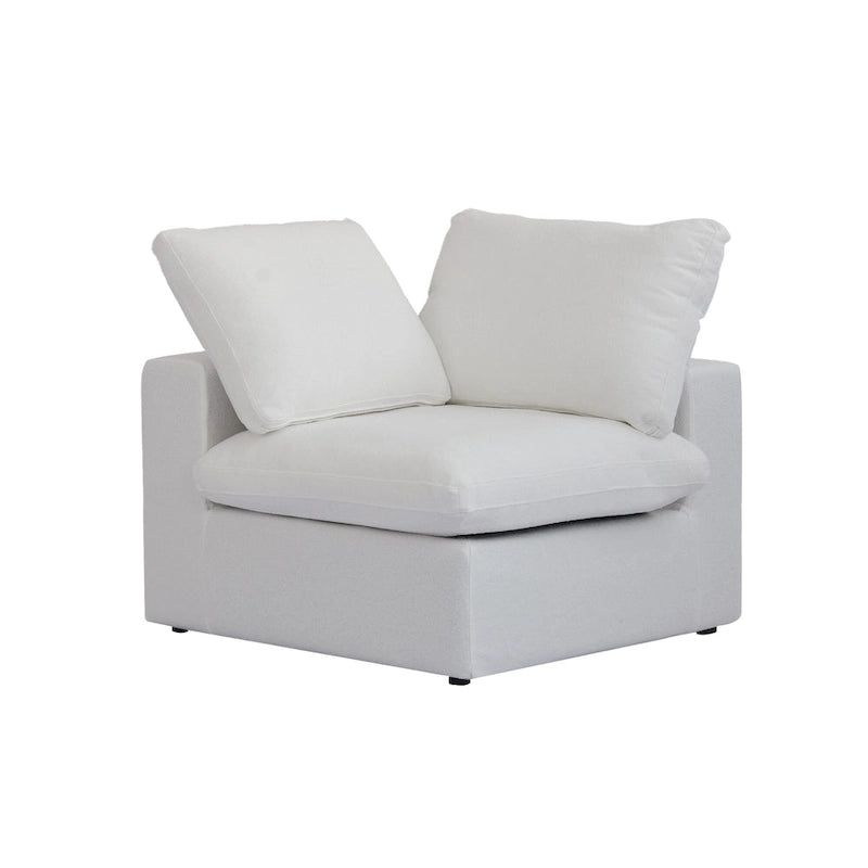 80 leinenbezogenes Zweisitzersofa als Ecksofa