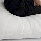 80 leinenbezogenes Zweisitzersofa als Ecksofa