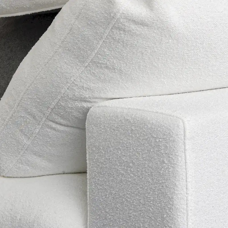 80 leinenbezogenes Zweisitzersofa als Ecksofa