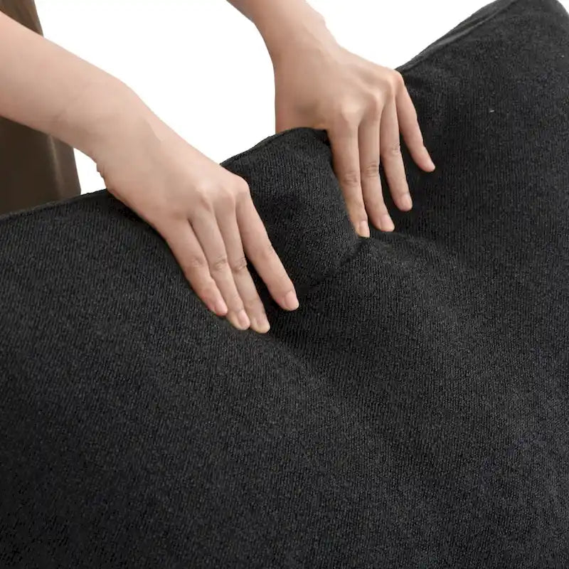 80 leinenbezogenes Zweisitzersofa als Ecksofa