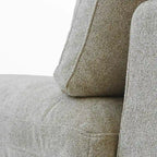80 leinenbezogenes Zweisitzersofa als Ecksofa
