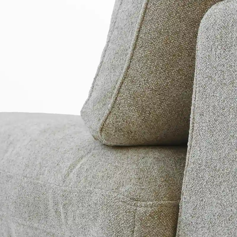 80 leinenbezogenes Zweisitzersofa als Ecksofa