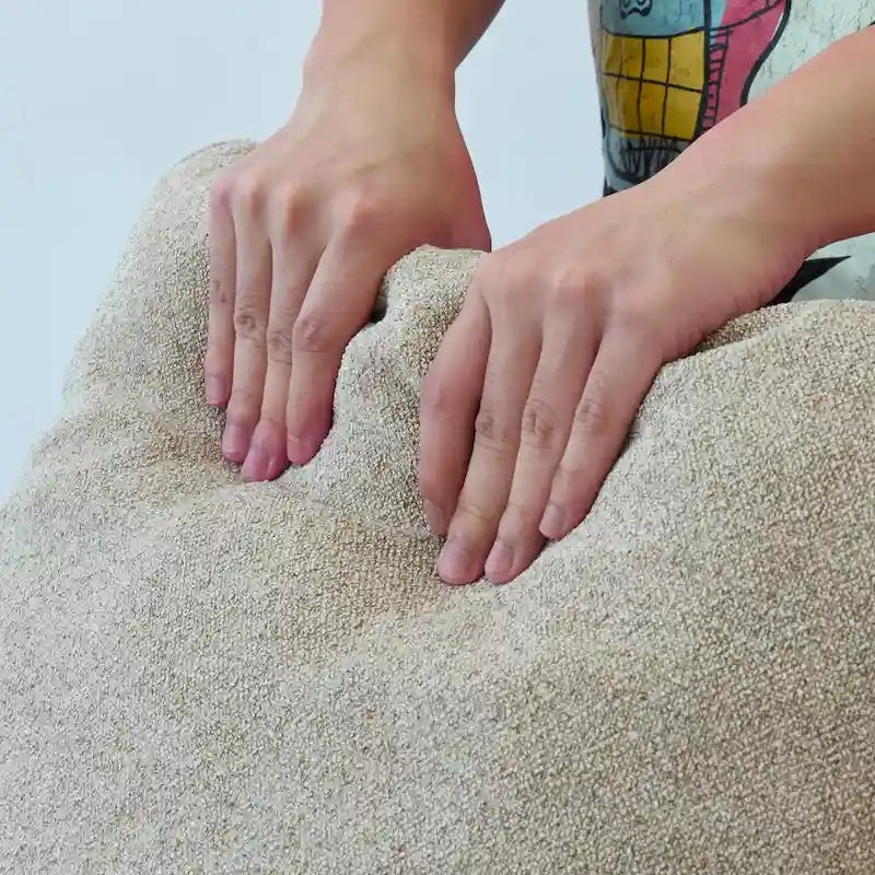 80 leinenbezogenes Zweisitzersofa als Ecksofa