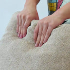 80 leinenbezogenes Zweisitzersofa als Ecksofa