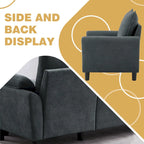 3-teiliges Wohnzimmer-Ecksofa-Set mit Sessel und Hocker
