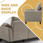 3-teiliges Wohnzimmer-Ecksofa-Set mit Sessel und Hocker